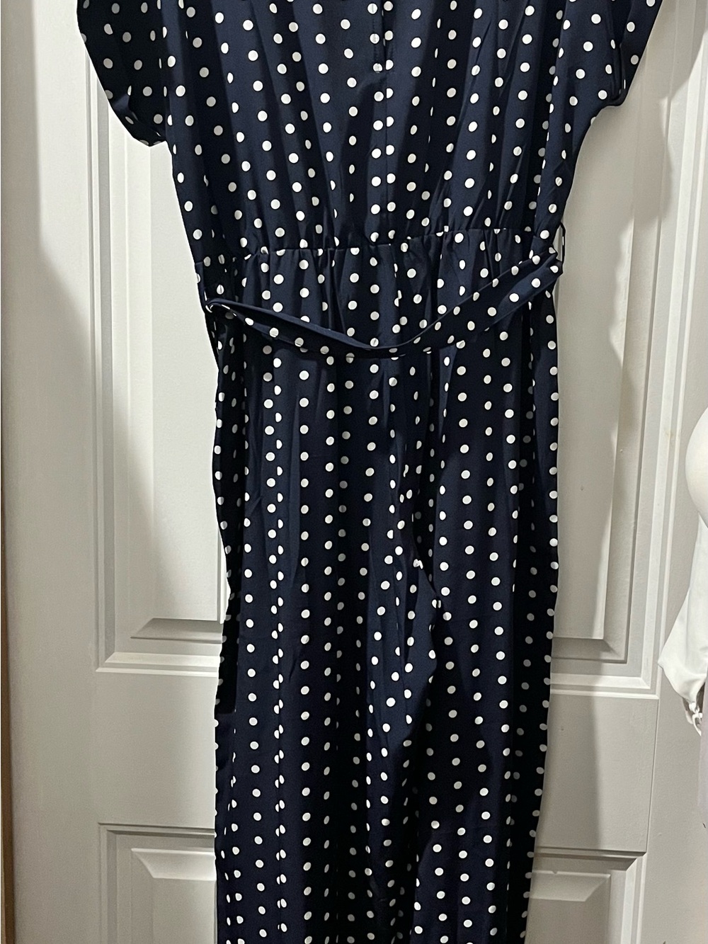 Source Unknown Navy Blue Polka Dot Jumpsuit - Picture 2 of 6